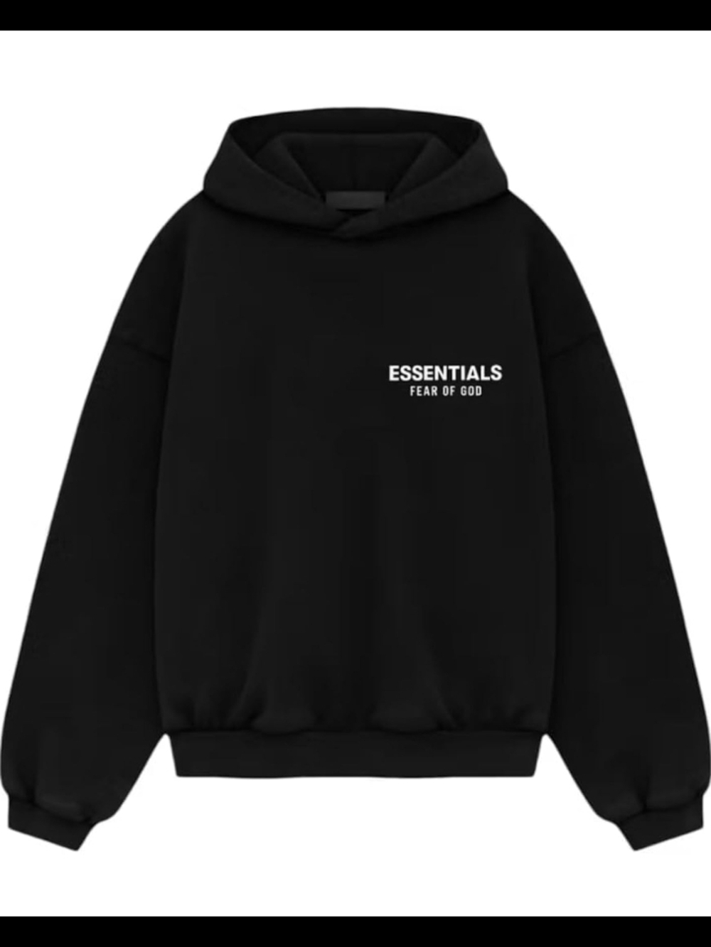 Fear of God Essentials Black Pullover Hoodie XL